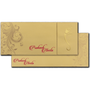 Marvelous Metallic Wedding Card 14078