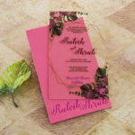 AWI-Stunning Acrylic Floral Wedding Invitation 10226