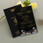 AWI-Black Acrylic Wedding Invitation 10229