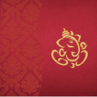 Adorable Ganesha Wedding Card 9033MG
