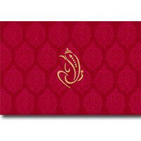 CZC-Enchanting Fabric Wedding Invite 9029RC