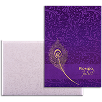 CZC-Custom Fabric Wedding Card 9028VC