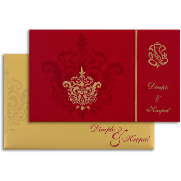 Charming Fabric Wedding Card 7336RG