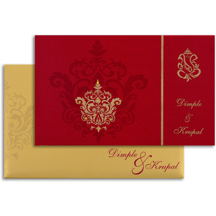 Charming Fabric Wedding Card 7336RG