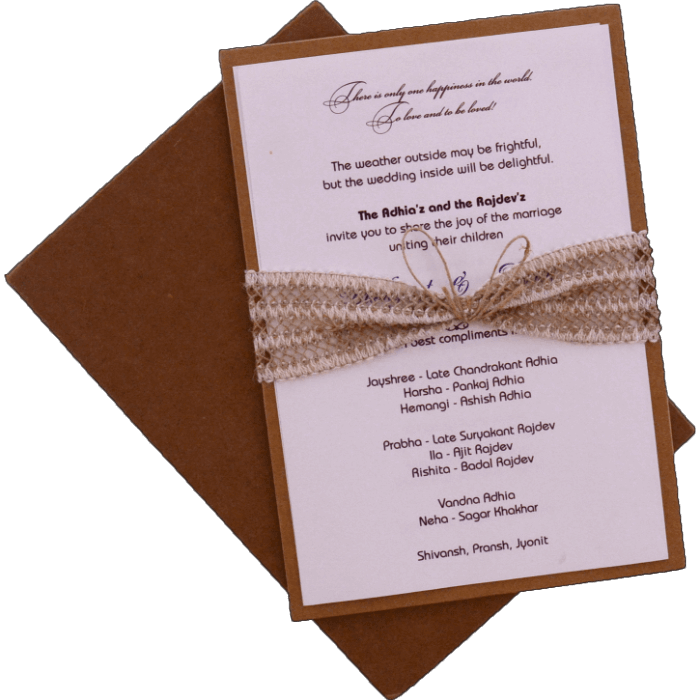 Beautifully Unique Wedding Card 9482