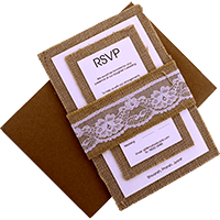 Pristine Kraft Wedding Card 9422