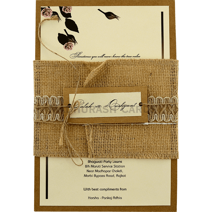 Exquisite Kraft Wedding Invitation 9452