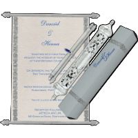 Silver Scroll Invitation SC-5005