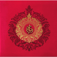 CZC-Exclusive Fabric Wedding Invite 9456