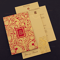 HWC-Charming Red Wedding Card 16069