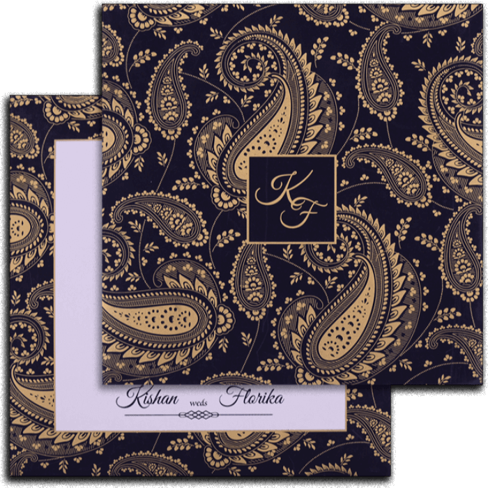 Graceful Wedding Invite 9515BLACK