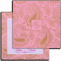 CZC-Captivating Designer Wedding Invite 9515PEACH
