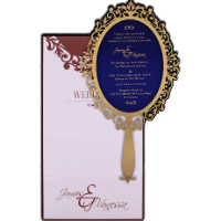 Glamorous MDF Laser-Cut Invitation 9718