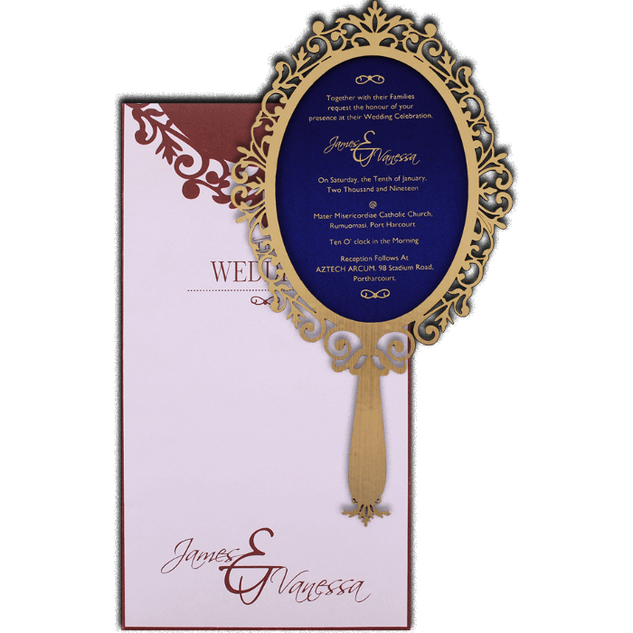 Glamorous MDF Laser-Cut Invitation 9718