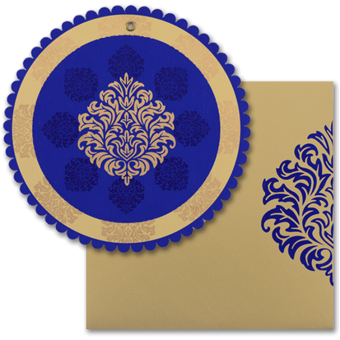 Graceful Round Wedding Card 9060BG