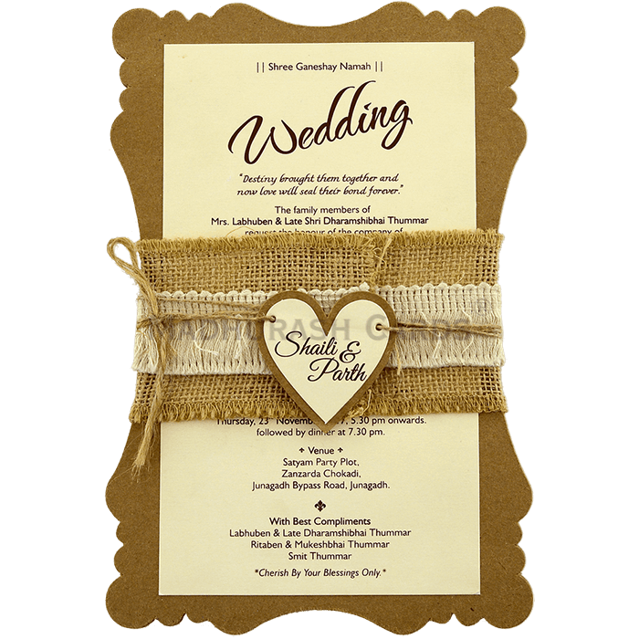 Exquisite Rustic Invitation 9481