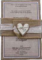 Unique Jute Wedding Invitation 9401A