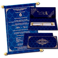 SC-Regal Metallic Wedding Scroll Card 6040B
