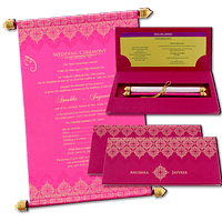 Deluxe Scroll Wedding Invitation 6046P