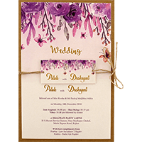 Lavender Floral Wedding Invitation 9475