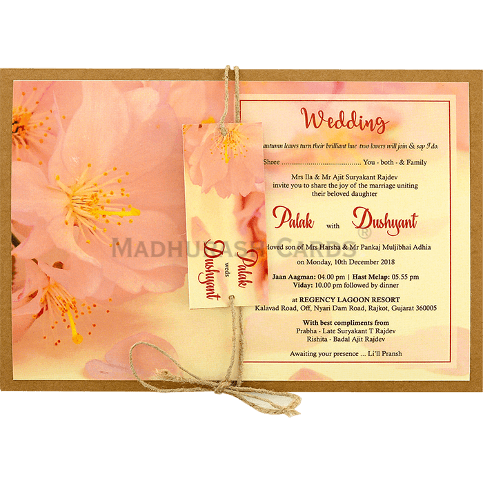 Delightful Floral Wedding Invitation 8943