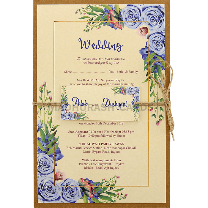 Charming Floral Wedding Invite 9476