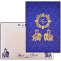 CZC-Charming Fabric Wedding Card 9120