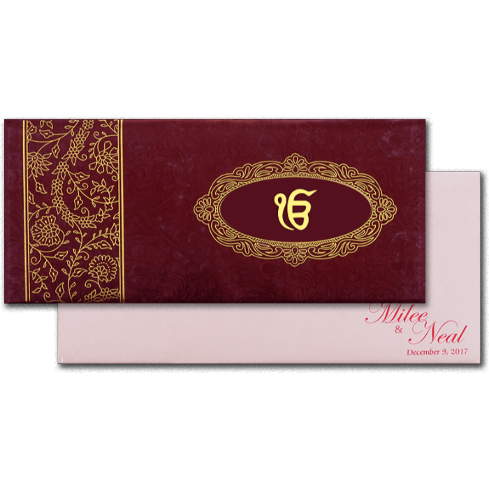 Enchanting Sikh wedding Card 14116S