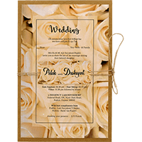 Vibrant Crafted Wedding Invitation 8946