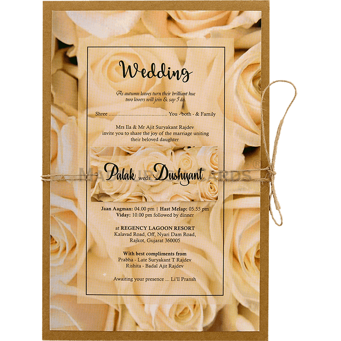 Vibrant Crafted Wedding Invitation 8946