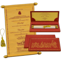 Luxury Boxed Scroll Invite 5111Barat