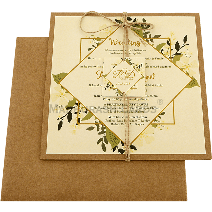 Fantastic Floral Wedding Card 9478