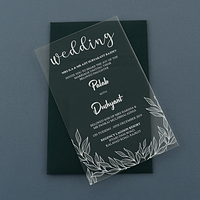 AWI-Exquisite Leafy Acrylic Invitations 8916W