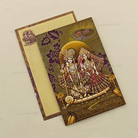 Exclusive Radha Krishna Wedding Card 4695