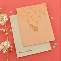 Floral Embossed Wedding Card 19132