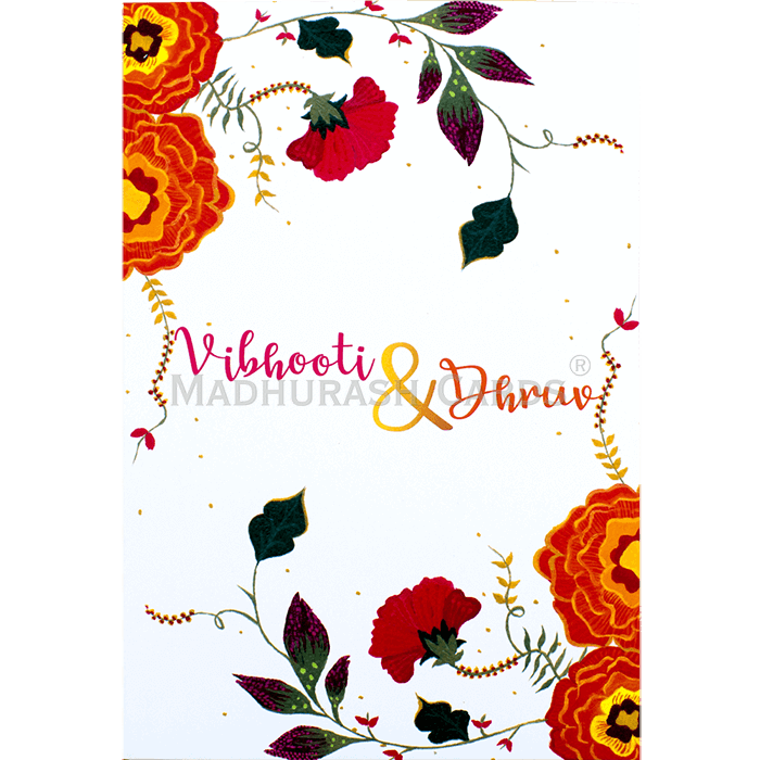 Unique Artistic Wedding Card 9495