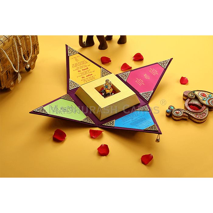 Triangular Luxury Wedding Invitation 22