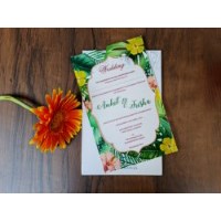 Classic Floral Acrylic Invitations 9144
