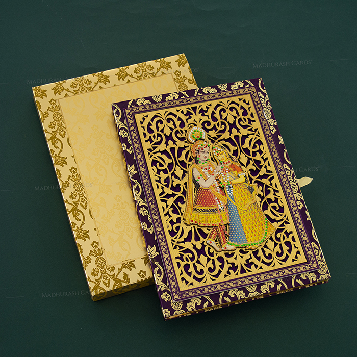 Graceful Radha Krishna Wedding Invitation 2168
