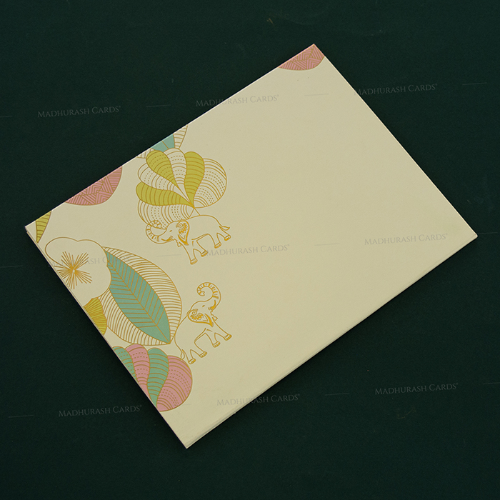 Luxurious Elephant Design Wedding Card 2223