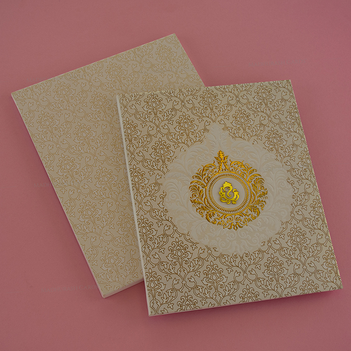 Glamorous Rich Hardbound Wedding Card 6546