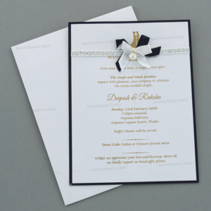 Elegant White Textured Invitation 18537