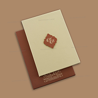 CZC-Exclusive Custom Wedding Card 9428Cream