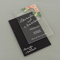 AWI-Floral Acrylic Invitation 8861A
