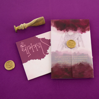 AWI-Customizable Acrylic Wedding Card 10052