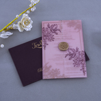 AWI-Custom Acrylic Wedding Card 10081