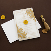 AWI-Elegant Acrylic Wedding Card 10082