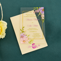 AWI-Crystal-Clear Acrylic Invitation Card 10221