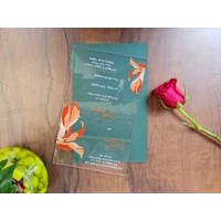 AWI-Floral Acrylic Invitation 10231