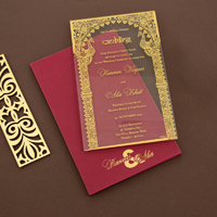 Modern Acrylic Wedding Card AWI-10321